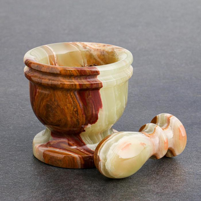 Набор ступка с пестиком, оникс 7 х 8 х 8,5 см