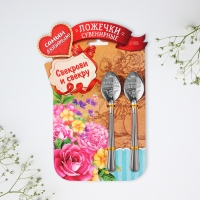 Ложки с гравировкой, набор 2 шт  &laquo;Свекрови и свекру&raquo;, 15,5 х 25,5 см.
