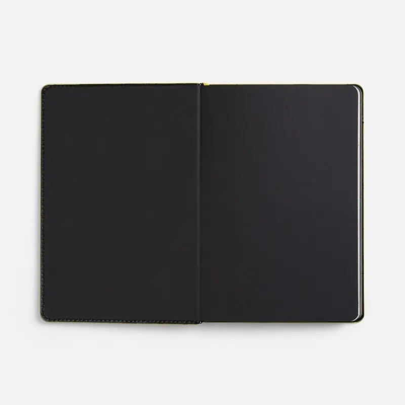 Ежедневник Alanis, недатированный, черный c желтым