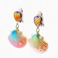 Клипсы детские &laquo;Выбражулька&raquo; ракушка, элемент сердце, разноцветные