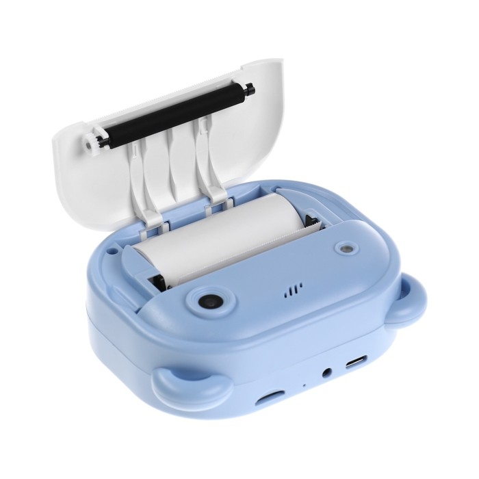 Мини-принтер с камерой LPR-21, Туре-С, лента, ремешок, голубой Мини-принтер с камерой LPR-21, Туре-С, лента, ремешок, голубой