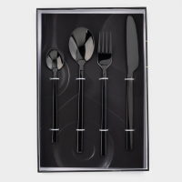 Столовые приборы из нержавеющей стали Magistro &laquo;Оску стандарт&raquo;, 4 предмета, цвет чёрный
