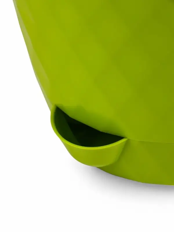Кашпо с прикорневым поливом "Румба" 1,5 л, D14 см, h-14,5 см, цвет киви