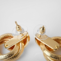 Серьги металл &laquo;Фьюче&raquo; круги плетения, цвет золото