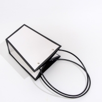 Сумка для цветов Белая влагостойкая, 17x17-11.5x11.5-20 см