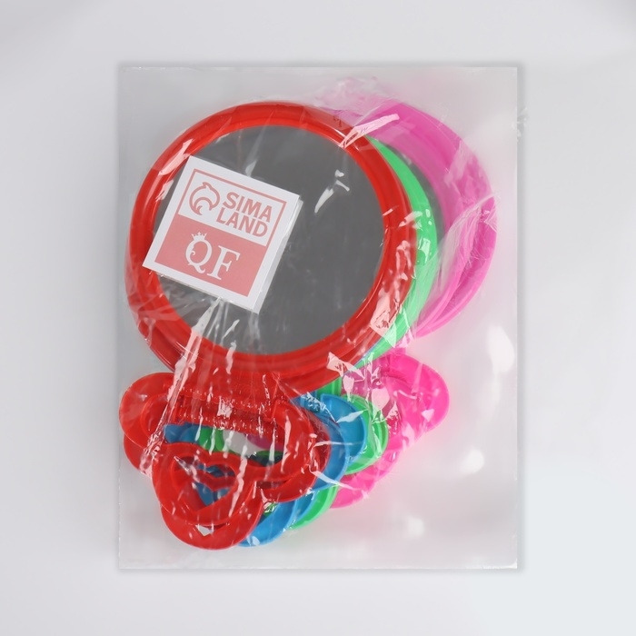 Зеркало настольное - подвесное «Круг», d зеркальной поверхности 9,5 см, цвет МИКС Зеркало настольное - подвесное «Круг», d зеркальной поверхности 9,5 см, цвет МИКС