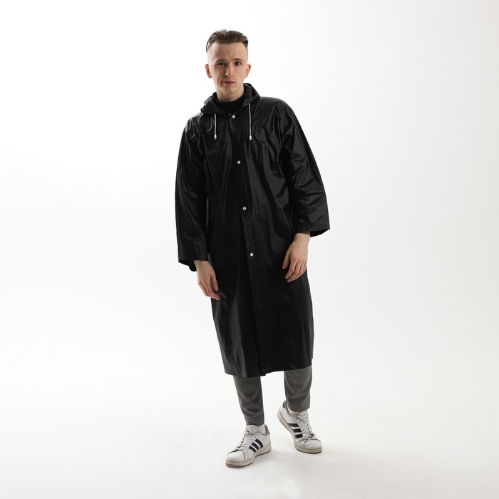 Дождевик взрослый плащ &laquo;ДождеWEEK&raquo;, размер 42-48, 60 х 110 см, цвет чёрный