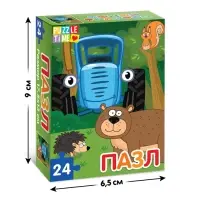 Пазл &laquo;В лесу&raquo;, 24 элемента, Синий трактор