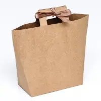 Коробка - пакет, крафт, 15&times;15&times;8 см