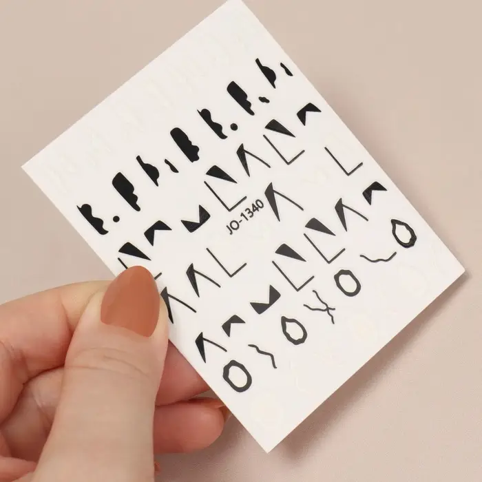 Наклейки для ногтей &laquo;Геометрия&raquo;, чёрные, белые