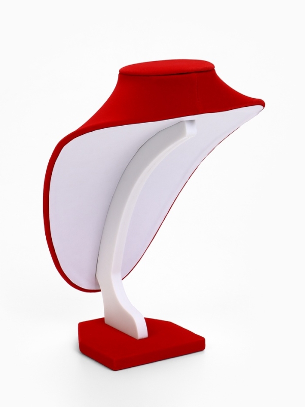 Бюст для украшений, 17,5&times;13&times;25 см, h=25 см, цвет красный