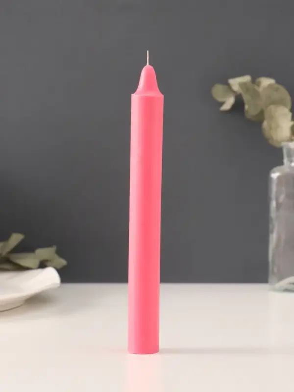 Ароматическая свеча парафиновая хозяйственная, 2.4&times;21 см, 80 г, малина