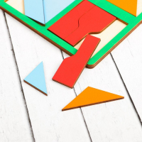 &laquo;Сложи квадрат&raquo;, 2 уровень (мини), цвета МИКС