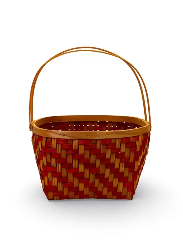 Набор корзин 2 шт 34х27х14  26х24х13 см ручка h=18/18 см красн-оранж