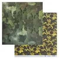 Бумага для скрапбукинга &laquo;Военная&raquo;, 30,5 х 32 см, 190 г/м&sup2;