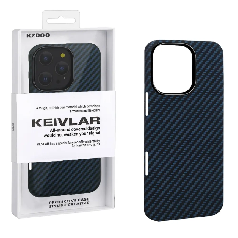 Чехол iPh 16 Pro Kevlar Blue K-DOO