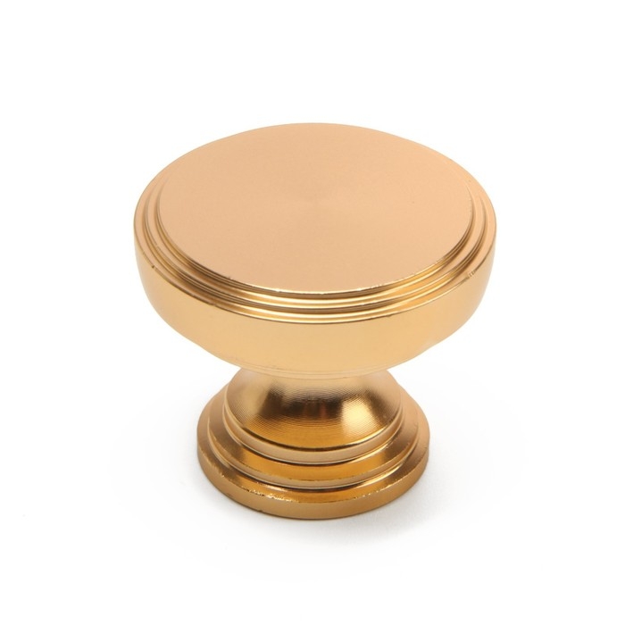 Ручка-кнопка CAPPIO PK322, d=30 мм, цвет золото, 8 шт.