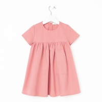 Платье детское с карманом KAFTAN, р. 32 (110-116), коралловый Платье детское с карманом KAFTAN, р. 32 (110-116), коралловый