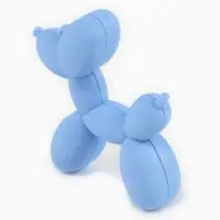 Алмазная мозаика на брелоке "Собачка" светло-голубой