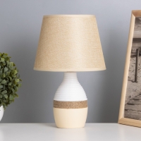 Лампа настольная "Дафна" 1х40Вт Е14 белый/бежевый 29х20х30см