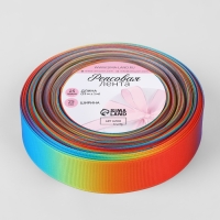 Лента репсовая &laquo;Радуга&raquo;, 25 мм, 23 &plusmn; 1 м, разноцветная