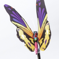 Штекер с подсветкой "Бабочка Адриа" желтая, 12х70см Штекер с подсветкой "Бабочка Адриа" желтая, 12х70см