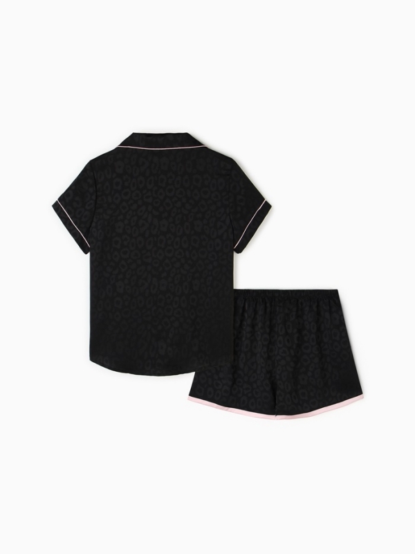 Пижама женская (рубашка и шорты) KAFTAN Leo black collection р-р 40-42