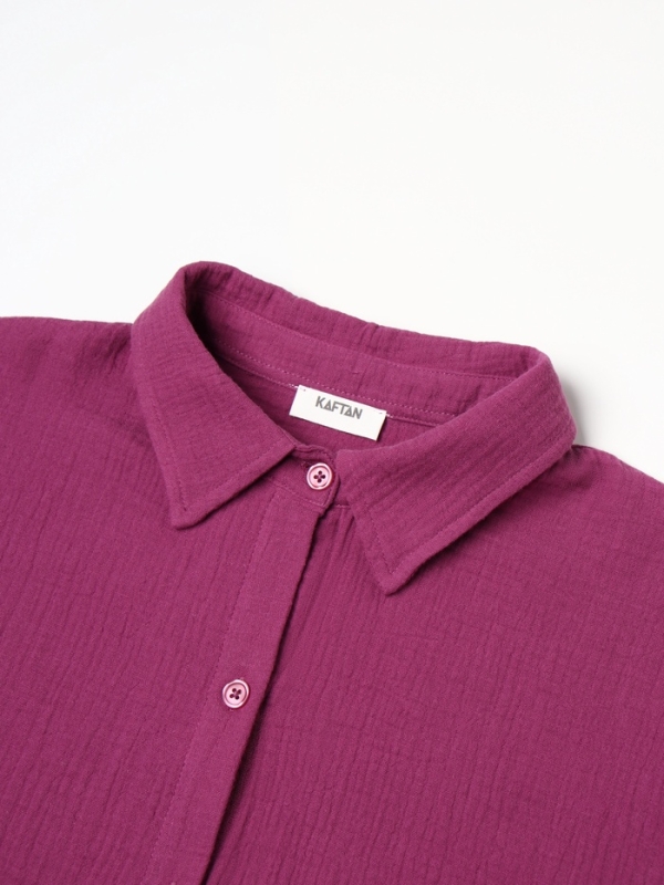 Комплект женский (рубашка, шорты) KAFTAN Basic р. 40-42 сиреневый