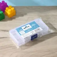 Органайзер для хранения RICCO, пластик, 10 ячеек, 13&times;7&times;2.5 см, прозрачный