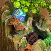 Фонтан "Каменный склон под деревом" 29х16 см (с подсветкой)