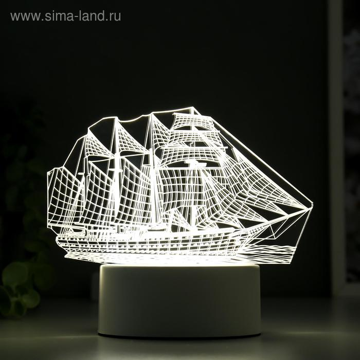 Светильник "Фрегат" LED белый от сети 9,5х15х16см RISALUX