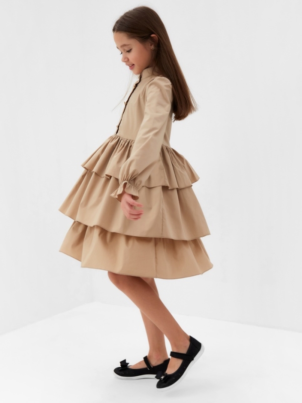 Платье для девочки MINAKU цвет бежевый, рост 98 см Платье для девочки MINAKU цвет бежевый, рост 98 см