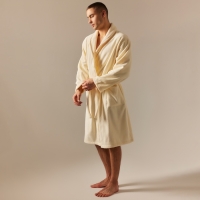 Халат махровый мужской SL HOME: Basic "Айвори", размер M, 100% хлопок, 420 г/м2 Халат махровый мужской SL HOME: Basic "Айвори", размер M, 100% хлопок, 420 г/м2