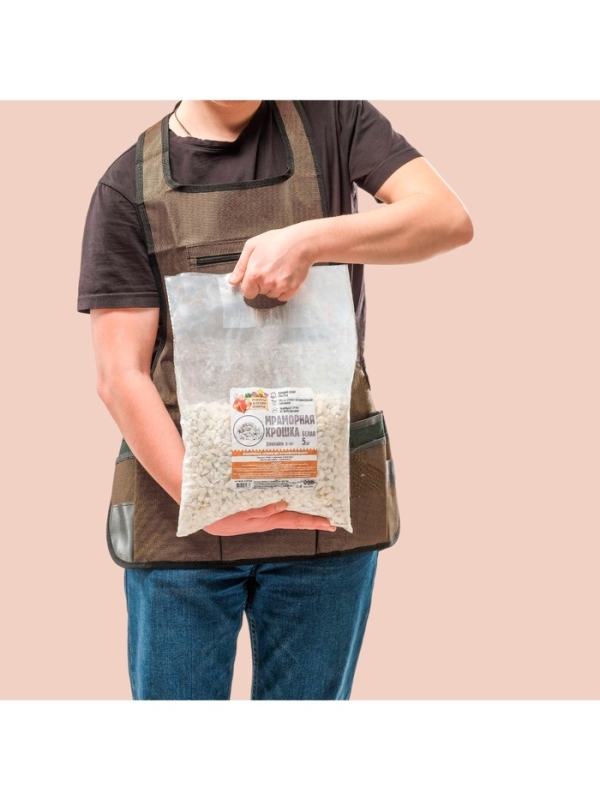 Мраморная крошка "Рецепты Дедушки Никиты", отборная, белая, фр 2,5-5 мм , 2 кг