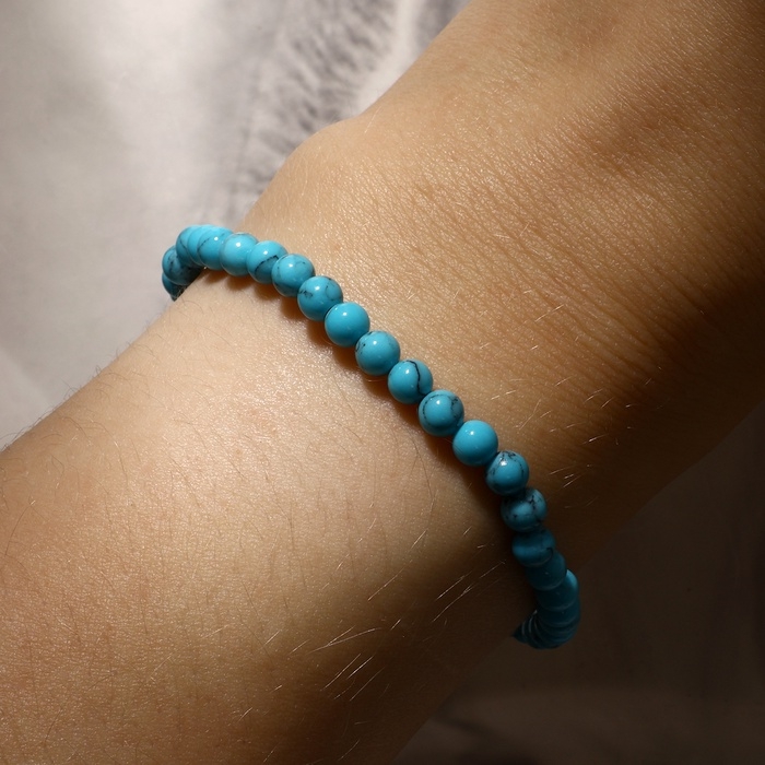 Браслет шар №4 &laquo;Бирюза новая&raquo;, 5,5см