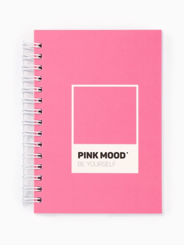 Записная книжка А6, 100 листов, в клетку "Розовый"