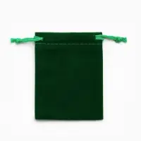 Набор мешочков бархатных 50 шт., 7*9 см (+ - 1 см), цвет зелёный (9901888)
