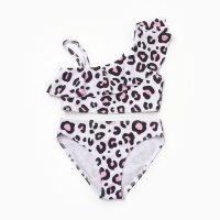 Купальник для девочки KAFTAN &laquo;Леопард&raquo;, белый, рост 122-128 (34)