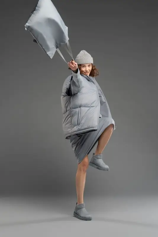 Шопер B3, серый с серыми ручками