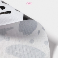 Скатерть на стол Доляна 137&times;180 см, черно-белая