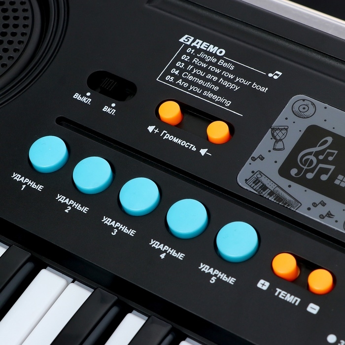 Синтезатор детский &laquo;Маленький музыкант&raquo;, 37 клавиш, с микрофоном