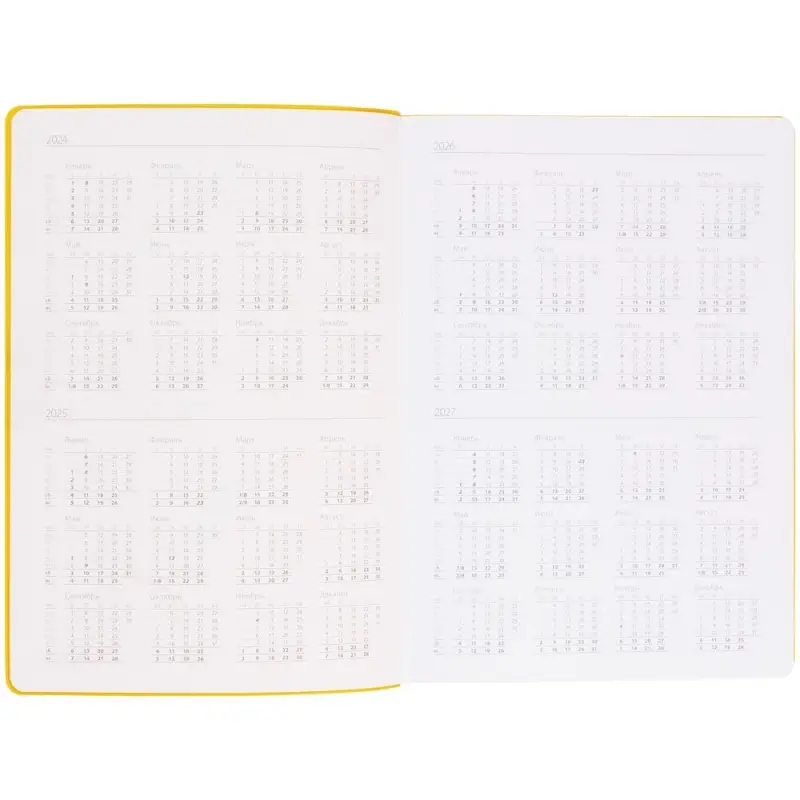 Ежедневник Flexpen Shall, недатированный, желтый