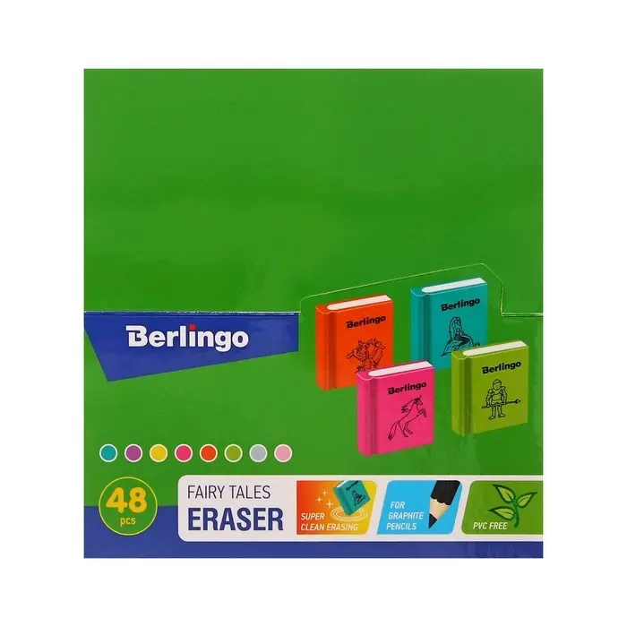 Ластик Berlingo Fairy Tales, 28 х 25 х 7мм, термопластичная резина, ассорти