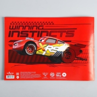 Альбом для рисования А4, 32 листа 100 г/м&sup2;, на скрепке, Тачки