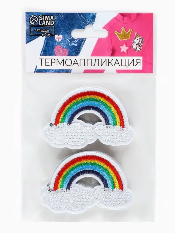 Термоаппликация &laquo;Радуга&raquo;, 5.7&times;3.4 см, разноцветная