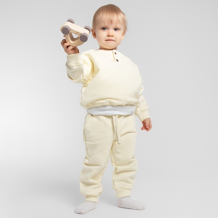 Толстовка детская MINAKU: Basic Line BABY, цвет молочный, рост 68-74 Толстовка детская MINAKU: Basic Line BABY, цвет молочный, рост 68-74