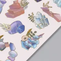 Наклейки бумага "Кристаллы" набор 2 листа 20х15 см