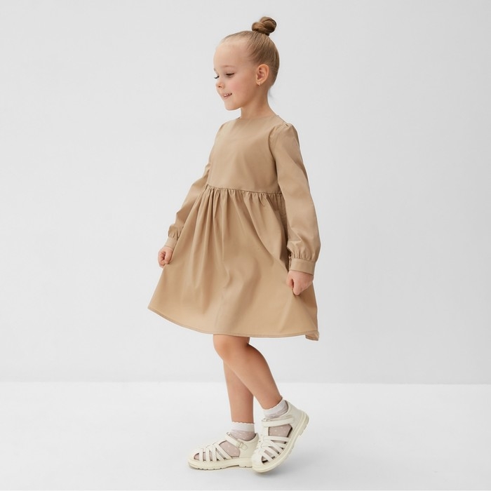 Платье для девочки MINAKU цвет бежевый, рост 122 см Платье для девочки MINAKU цвет бежевый, рост 122 см