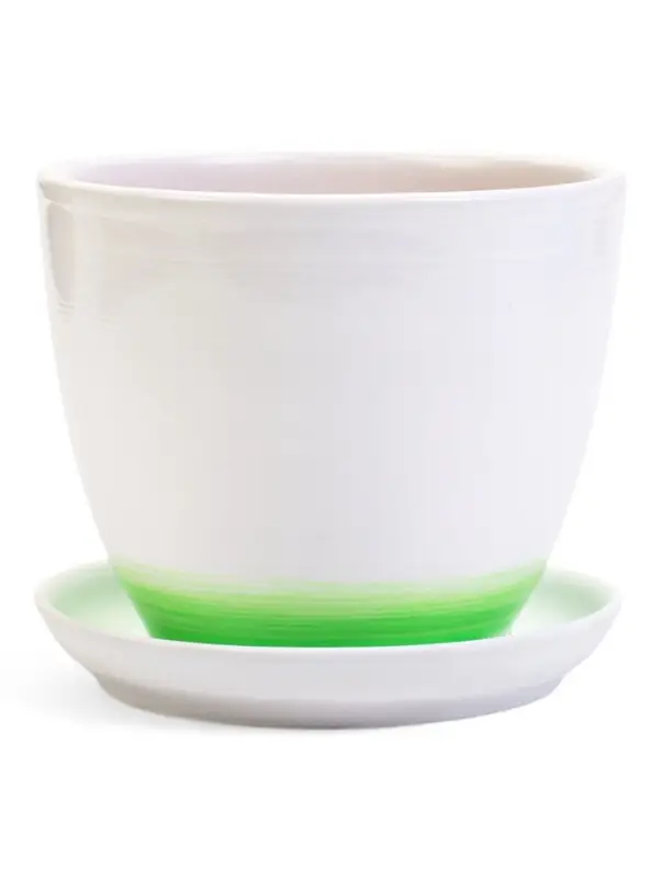 Горшок цветочный поддоном  1 л,  керамика, Азия (М)