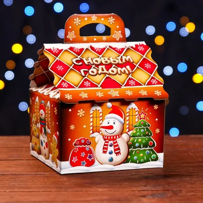 Подарочная коробка &laquo;Пряничный&raquo; 12&times;12&times;16.8 см